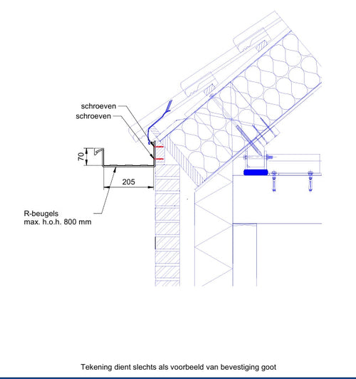 Type 21 - beugelgoot - Antraciet RAL7016 - per cm