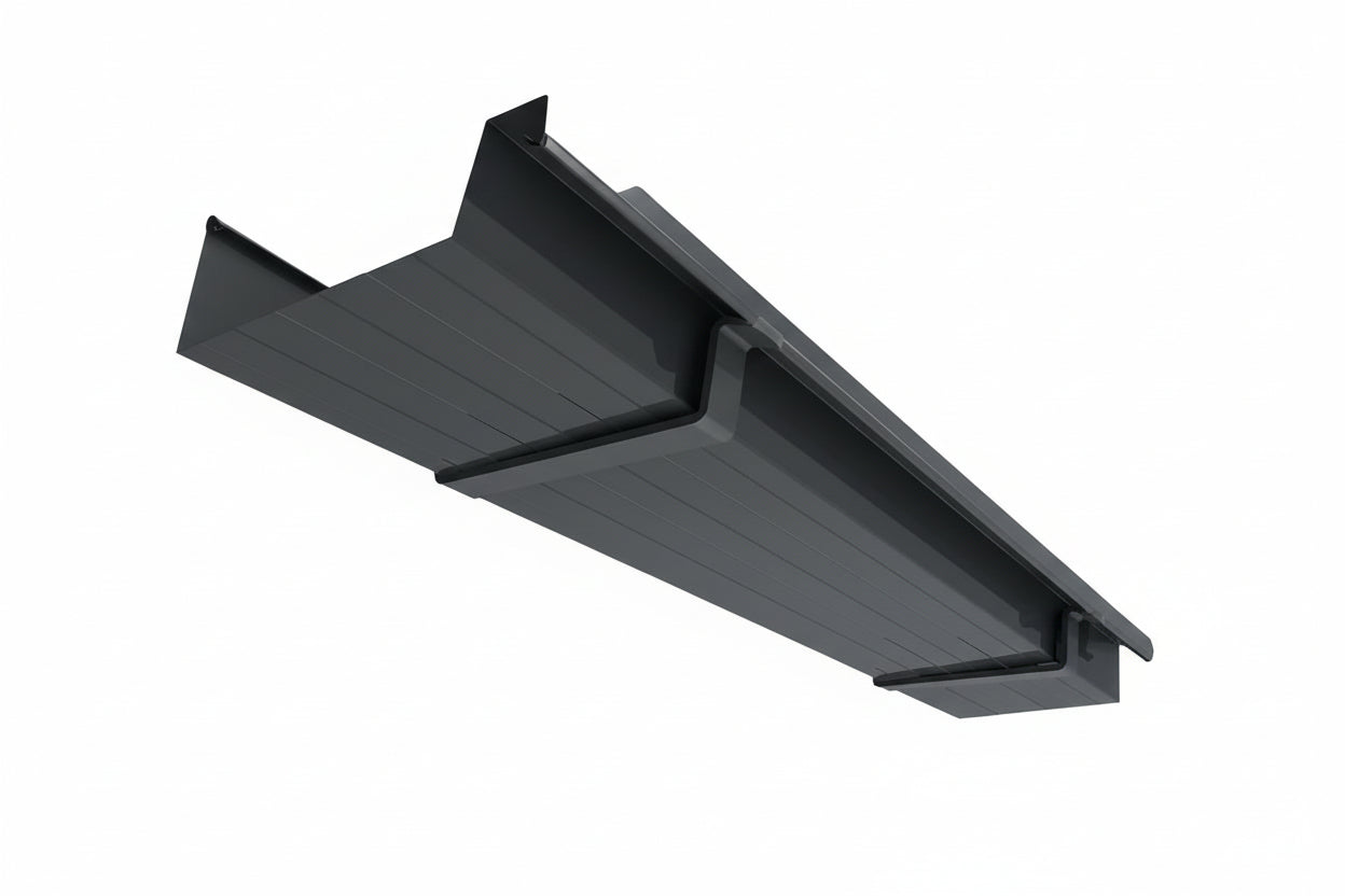 Type 21 - beugelgoot - Zwartgrijs RAL7021 - per cm