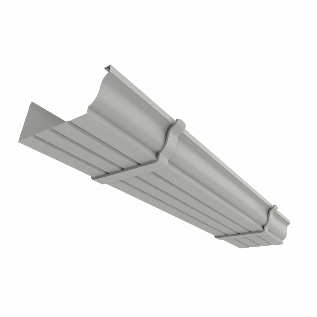 Type 8 - beugelgoot - Grijs RAL7036 - per cm