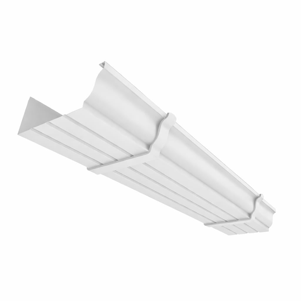 Type 8 - beugelgoot - Wit RAL9010 - per cm